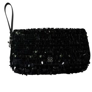 Black Sequin Coach Clutch